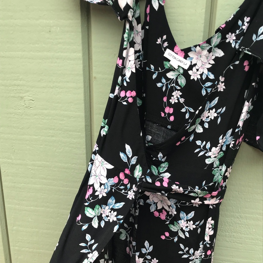 Cotton Candy LA Wrap Floral Mini Dress